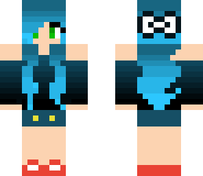 cute blue haired girl