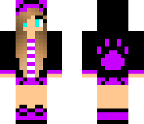 purple paw print girl