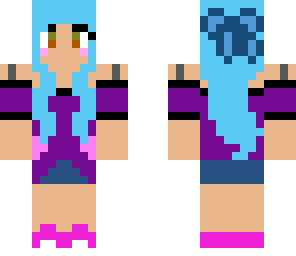 blue with bow
