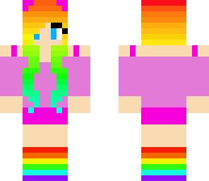 rainbow cat girl