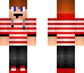 red and white hoodie boy