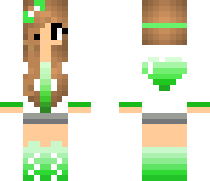 cute green ombre girl