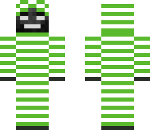 wither in a white onesie with green stripes