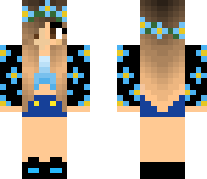 blue ombre flower girl