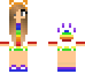 rainbow wolf girl