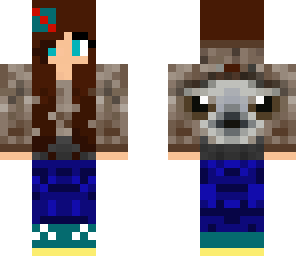 turquoise sloth girl