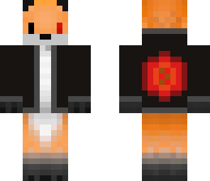 fox with ninetail sharingan eye and hoodie