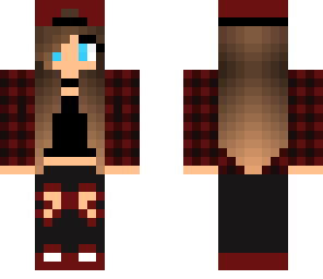 redid cute girl