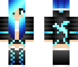 punk blue girl