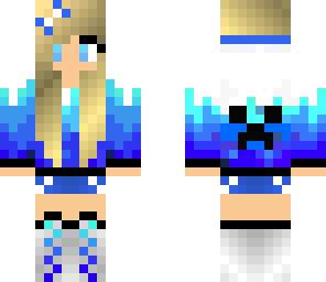 edited creeper girl cool blue dj