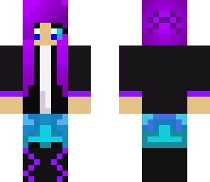 cool purple teen girl
