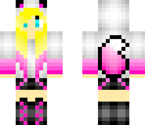blonde pink fox girl 
