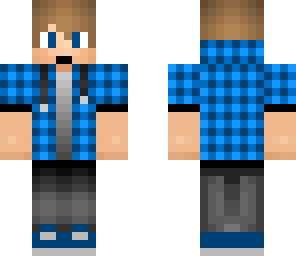 blue plaid boy