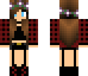 cute plad brunette girl