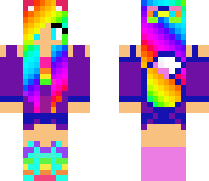 rainbow cat girl