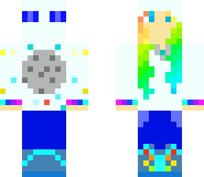rainbow girl with headphones