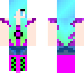 blue hair scene girl