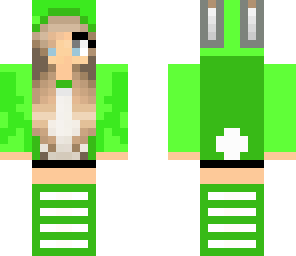 green bunny girl