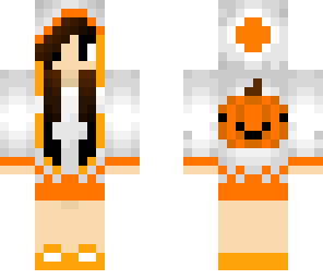 cut pumpkin girl