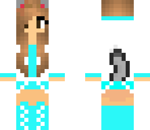 light blue cat girl