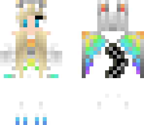 rainbow dragon cat girl