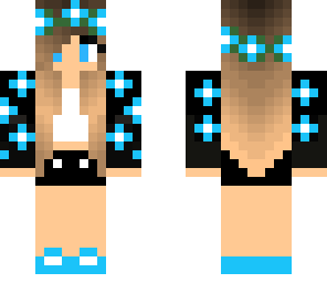 blue flower girl