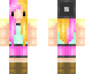 pink and yellow chibi