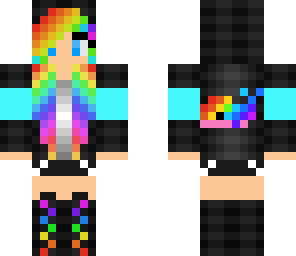 edited rainbow girl skin