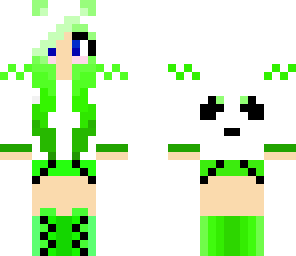 green panda girl