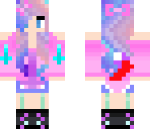 cotton candy cat girl