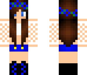 blue flower girl