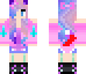 cotton candy cat girl edit