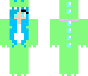 green dino girl