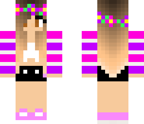 pink and purple flower girl