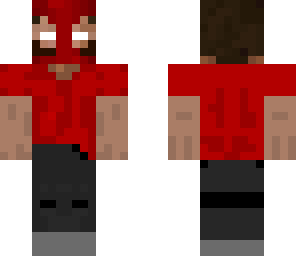 original steve skin with a deadpool mask and beard
