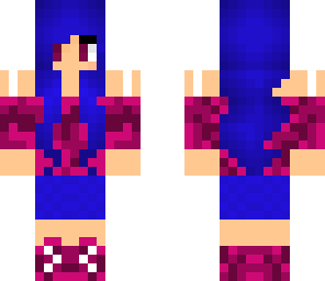 cute blue and fuchsia girl