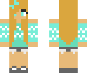 mint green girl