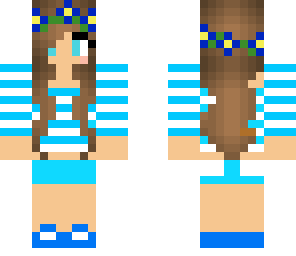 blue flower girl