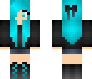 edited blue haired girl