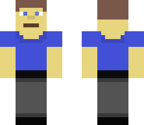 man in blue short-sleeve shirt