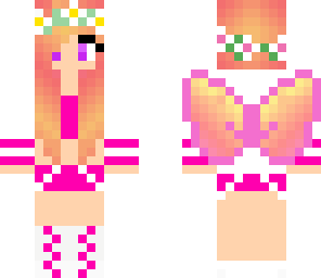 cute pink gym outfit with sunset ombre hair 