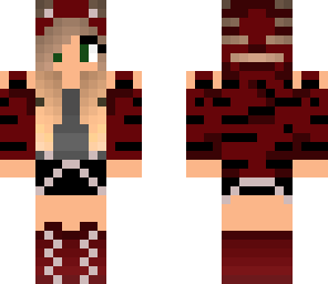 edited red tiger girl with hoodie