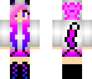 blue purple pink girl