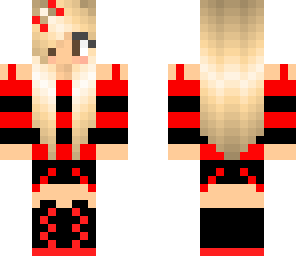 red and black girl