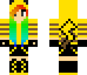 rainbow pikachu girl