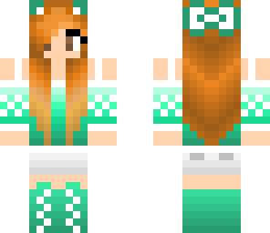 cute mint-teal girl