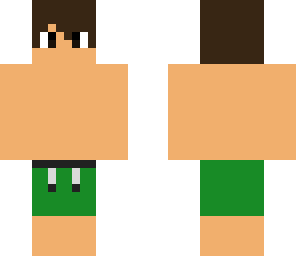 green trunks boy