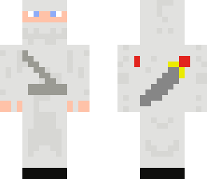 white ninja with katana