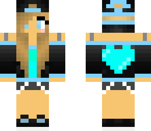 teal heart girl