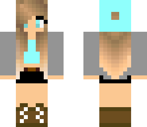 blue camping girl